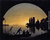 Karl Friedrich Schinkel The Banks of the Spree near Stralau painting